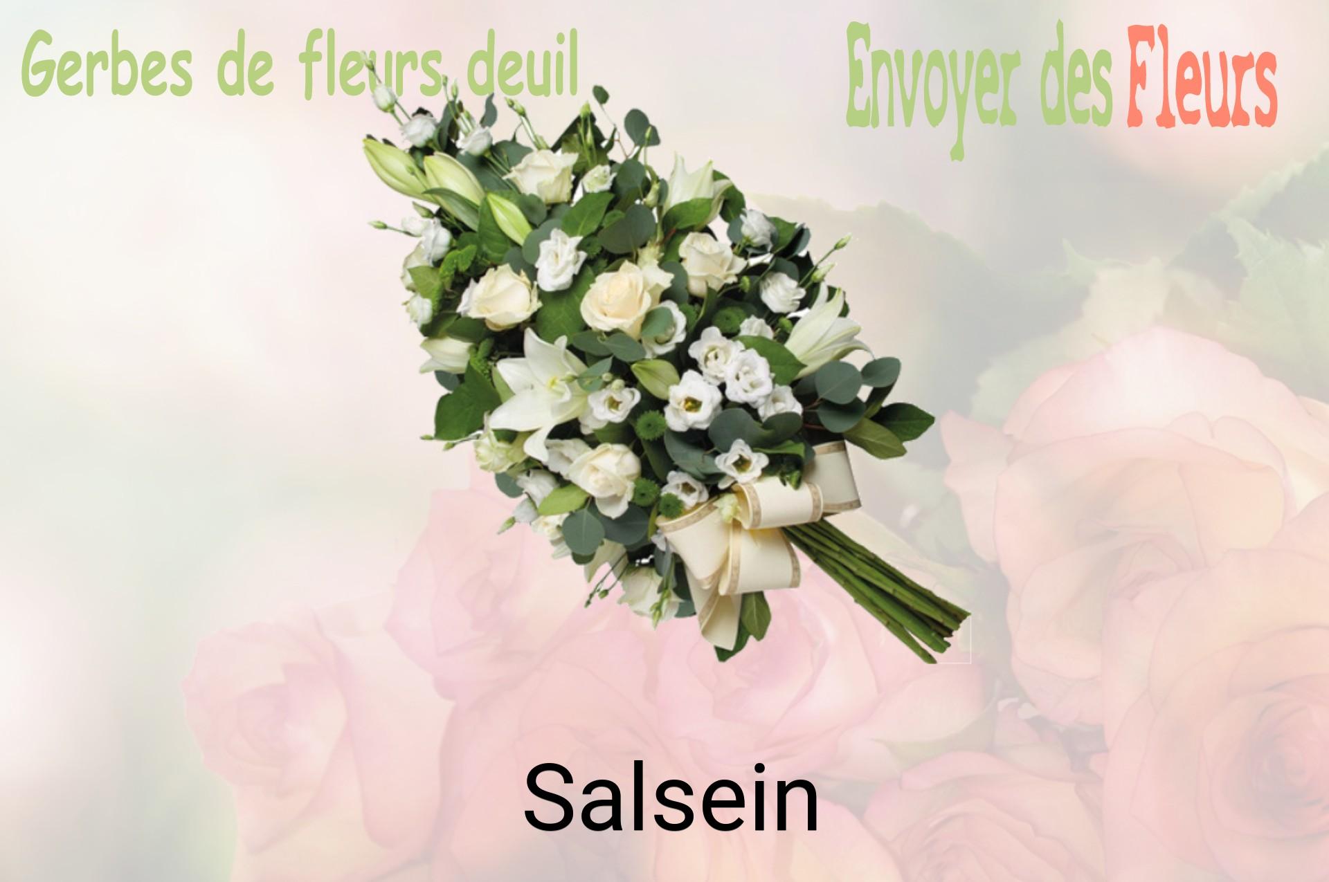 Gerbe de fleurs de deuil livrée à Salsein